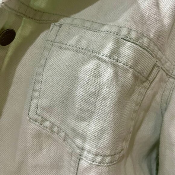 J.JILL DENIM MINT GREEN JACKET SZ M VERSATILE MINIMALIST SOPHISTICATED - Picture 8 of 12